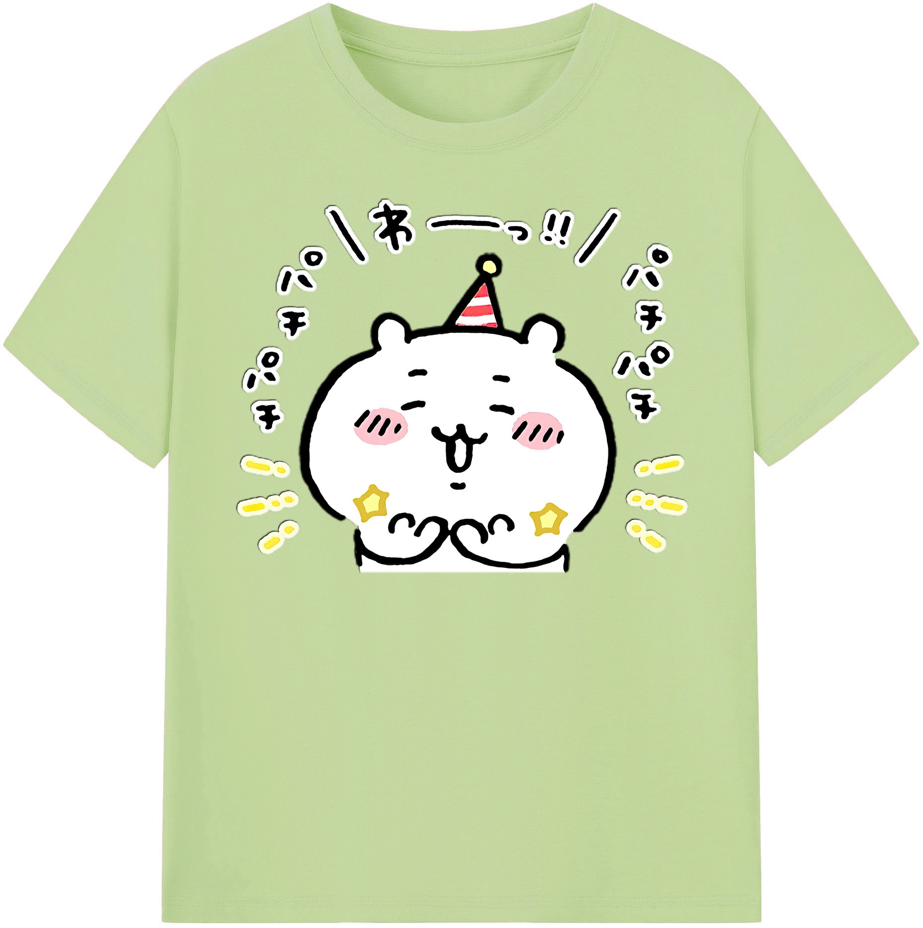 （画像用） ちいかわ ちいかわ Chii-kawa chiikawa 綿100％半袖Tシャツ（フロントプリント）